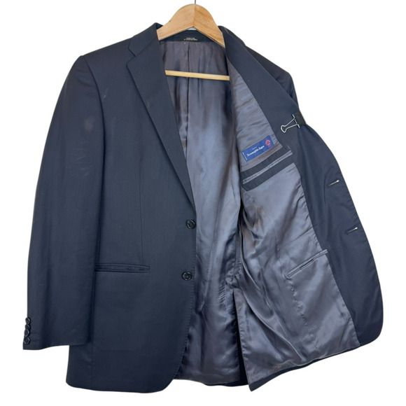 Ermenegildo Zegna Blazer 38R Black 100% Wool Suit Jacket Made in USA - Picture 3 of 11
